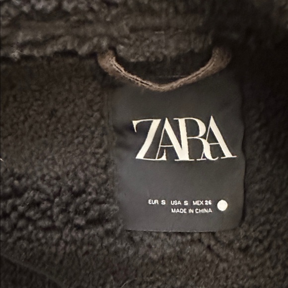 Zara Shearling and Leather Coat - Picture 4 of 4